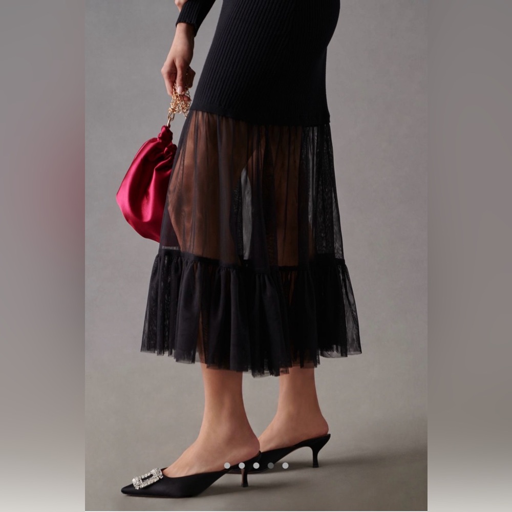 By Anthropologie Tulle Sweater Dress - Picture 3 of 7